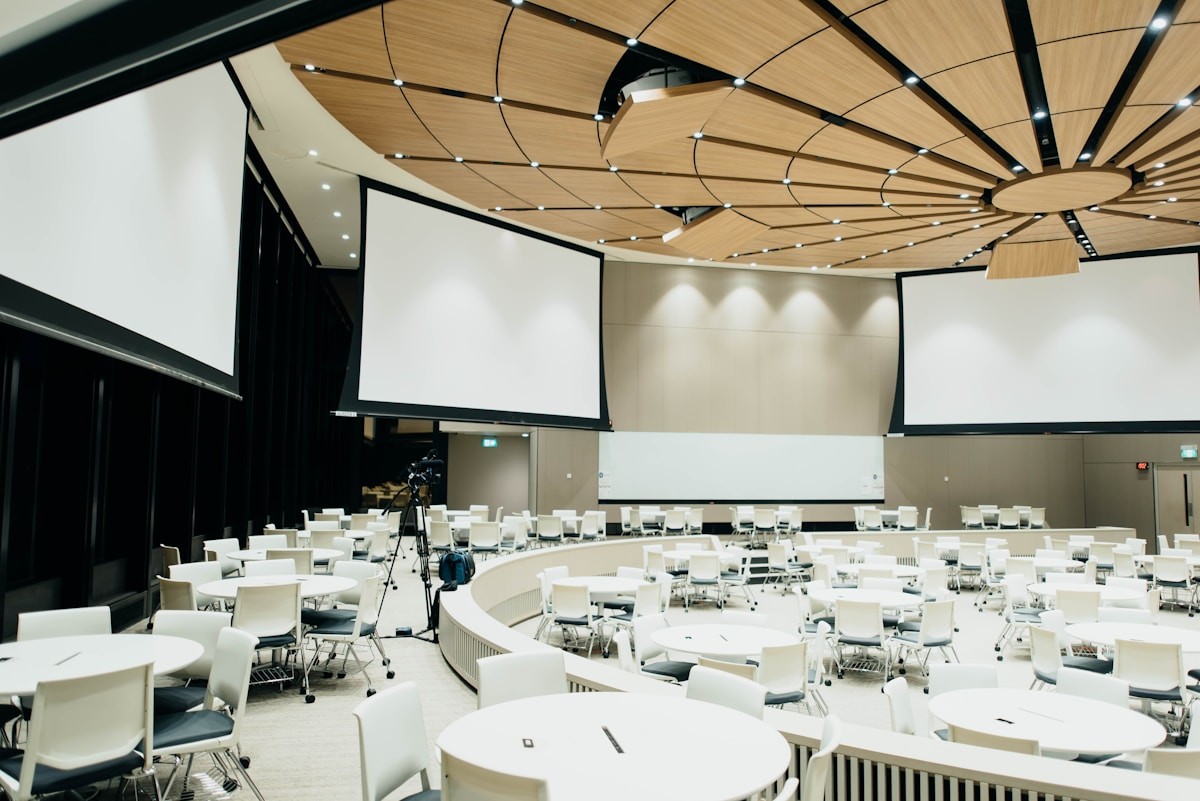 Spacious auditorium for campus gatherings and awards